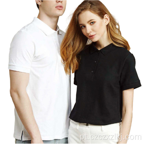 Marca Solid Cotton Lapeel Mesh Business Polo Shirt